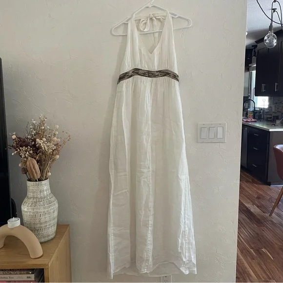 Banana Republic | Dresses | Banana Republic Halter Linen Maxi Sz | Poshmark